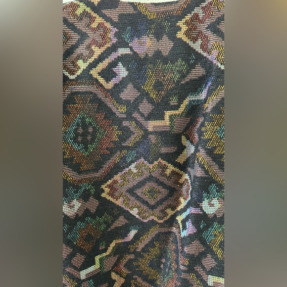 Doncaster Asymmetrical Button Down Southwestern Design Cropped Jacket SZ 12P - Picture 5 of 6